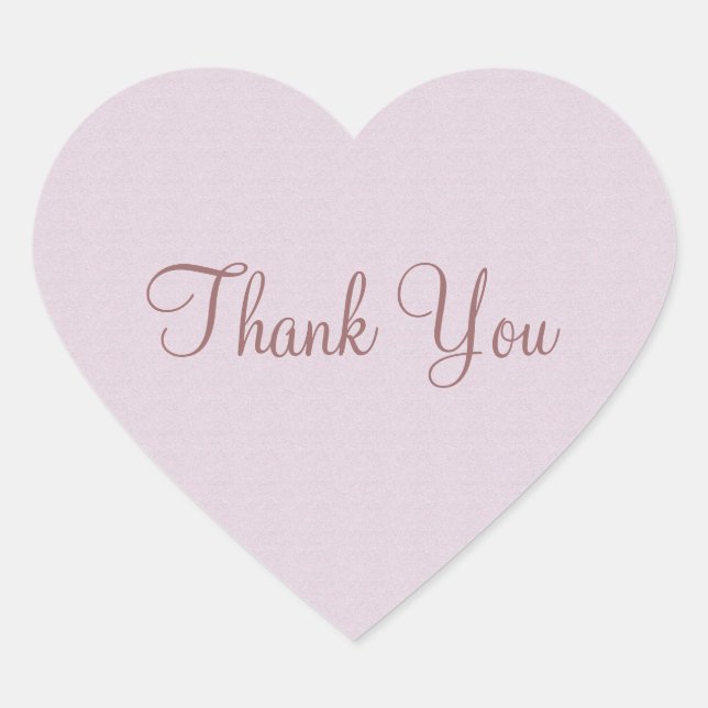 Cœur Sticker Soft Rose Merci (Devant)