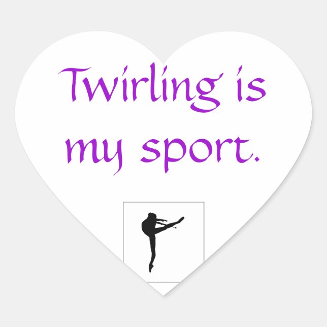 Cœur Sticker Sport Baton (Devant)