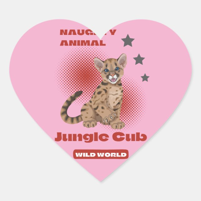 Cœur sticker spotted animal (Devant)