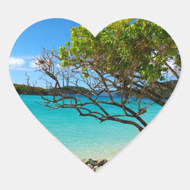 Cœur Sticker St. John Heart de Cinnamon Bay (Devant)