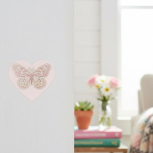 Cœur Sticker Triangle Papillon