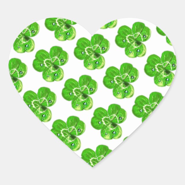 Cœur Sticker vert Clochers (Devant)