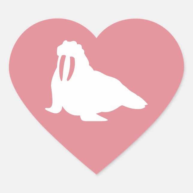 Cœur Sticker Walrus (Devant)