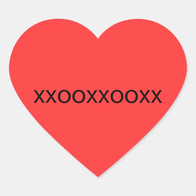 Cœur Sticker XOXOXOXO (Devant)