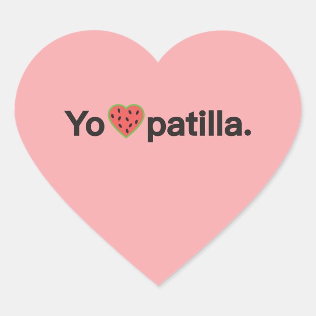 Cœur Sticker Yo amo Patilla (Devant)