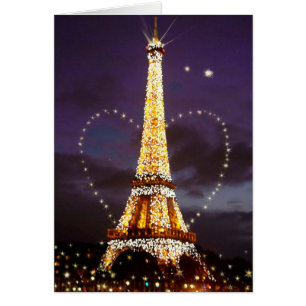 Coeur sur Twinkling Tour Eiffel Custom