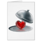 Coeur sur un plateau argenté