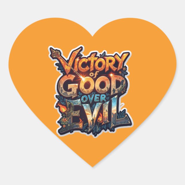 Cœur Symbole de triomphe Dussehra 2025 - Sticker découp (Devant)