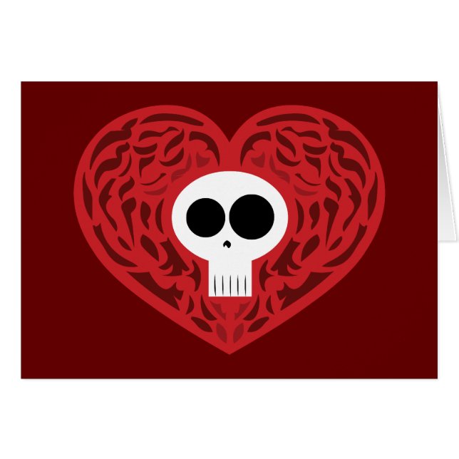 Coeur tatouage crâne (Devant horizontal)