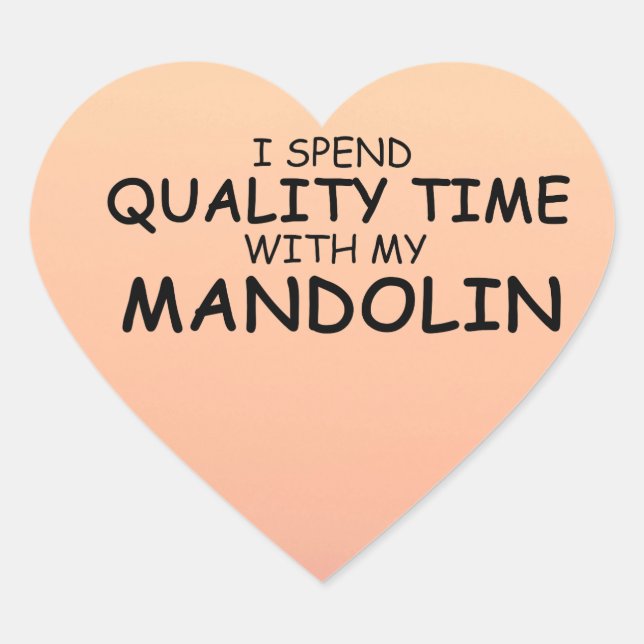 Cœur Temps de qualité Sticker Coeur Mandolin (Devant)