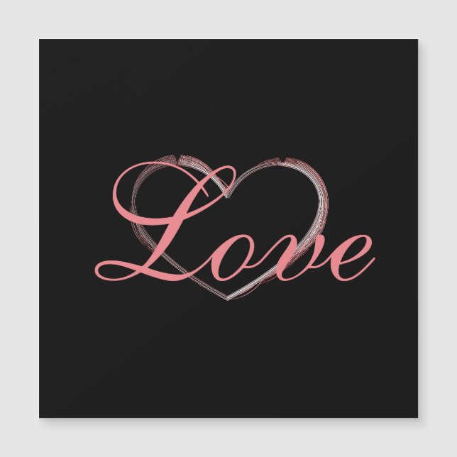 Coeur tendance Grey Calligraphie Amour Mariage (Devant)