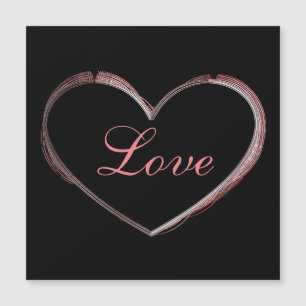 Coeur tendance Grey Calligraphie Amour Mariage