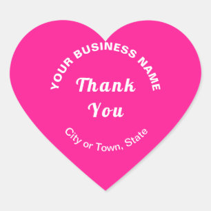 Cœur Textes de Merci d'entreprise sur Sticker Coeur Ros