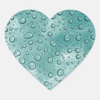 Cœur Turquoise Couleur Eau Drift Sticker Coeur amusant