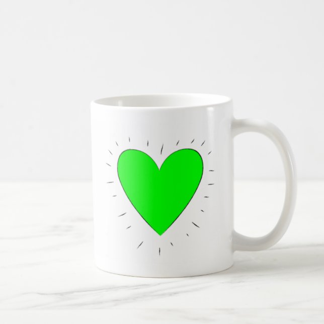 Coeur vert - tasse (Droite)