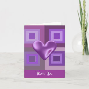 Cœur Violet Gonflé Merci