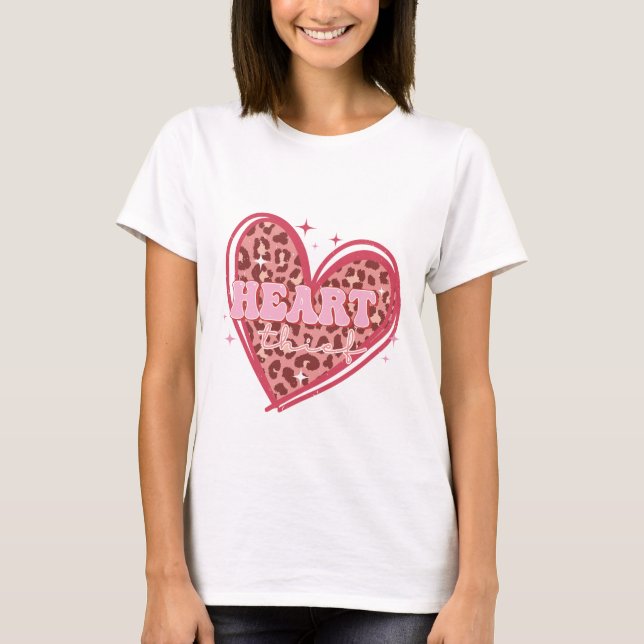 Coeur voleur Valentines Jour T-shirt (Devant)