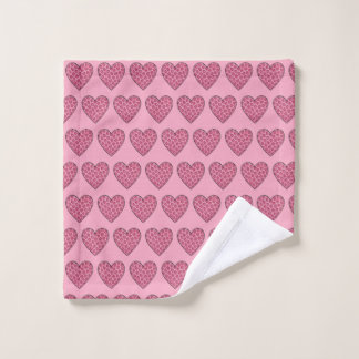 Cœurs à motif de guépard rose