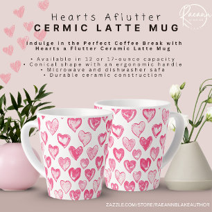 Coeurs Aflutter Céramique Latte Mug
