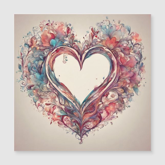 Coeurs - aquarelle peinture cardiaque (Devant)