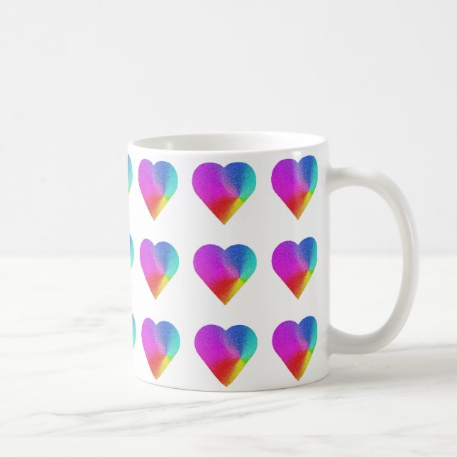 Coeurs arc-en-ciel Mug (Droite)