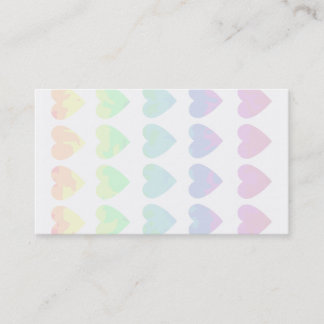 Coeurs arc-en-ciel sauvages sur cartes de visite b