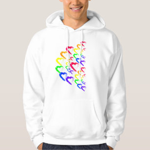 Coeurs arc-en-ciel sweat - shirts à capuche