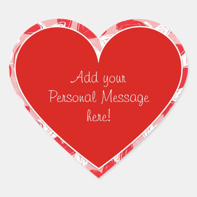 Coeurs "Avec Amour" de Valentine - Sticker (Devant)