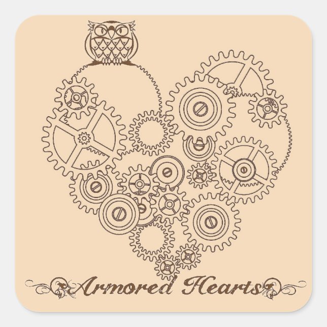 Coeurs blindés Stickers Steampunk (Devant)