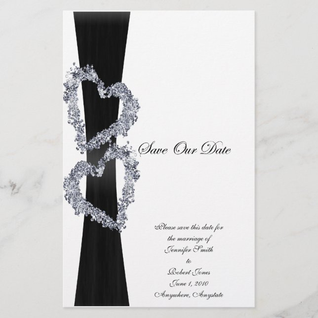 Coeurs brillants : Coeurs noirs et diamants (Devant)