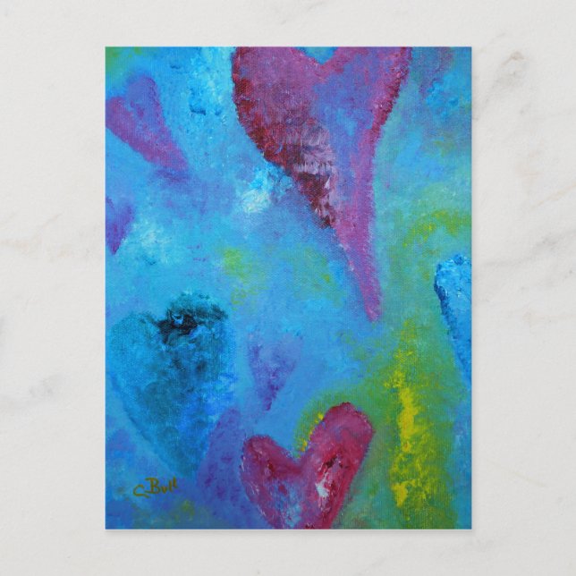 Coeurs - Carte postale Amour (Devant)