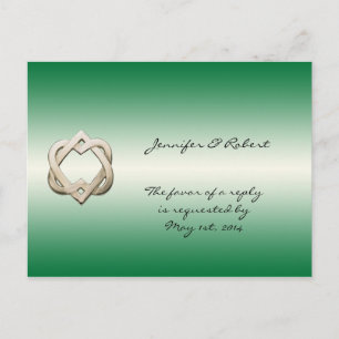 Coeurs celtiques sur carte postale RSVP Gradient V