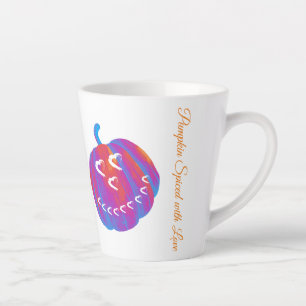 Coeurs Citrouilles psychédéliques Latte Mug
