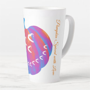 Coeurs Citrouilles psychédéliques Latte Mug