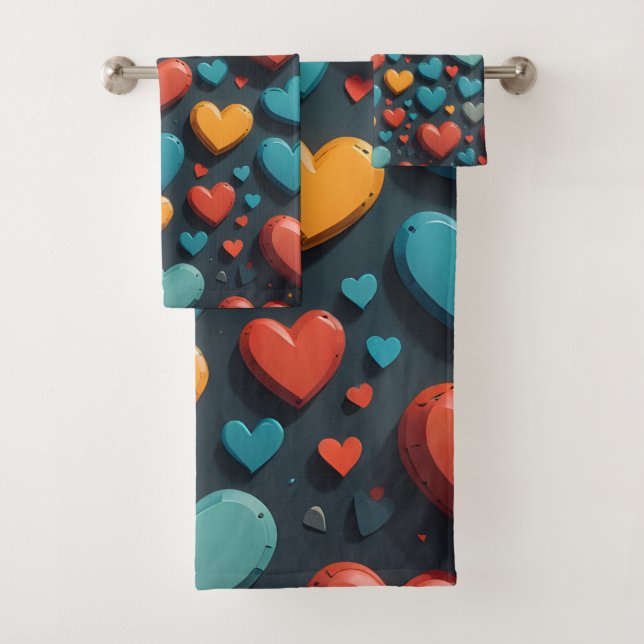 Cœurs colorés, art de la Saint-Valentin  (En situation)