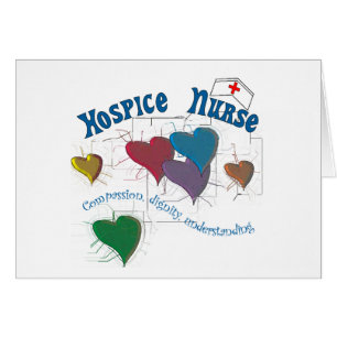 Coeurs colorés multi d'infirmière d'hospice