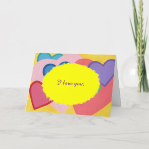 Coeurs colorés Voulez-vous m'épouser Carte