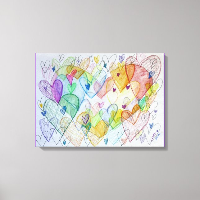 Coeurs communautaires Peinture de toile Peinture d (Recto)
