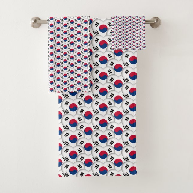 Coeurs coréens et drapeau coréen/Corée du Sud (En situation)