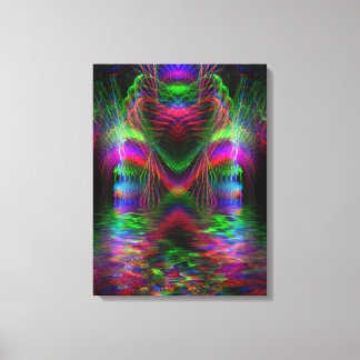 Cœurs d'amour arc-en-ciel psychédéliques Toile env