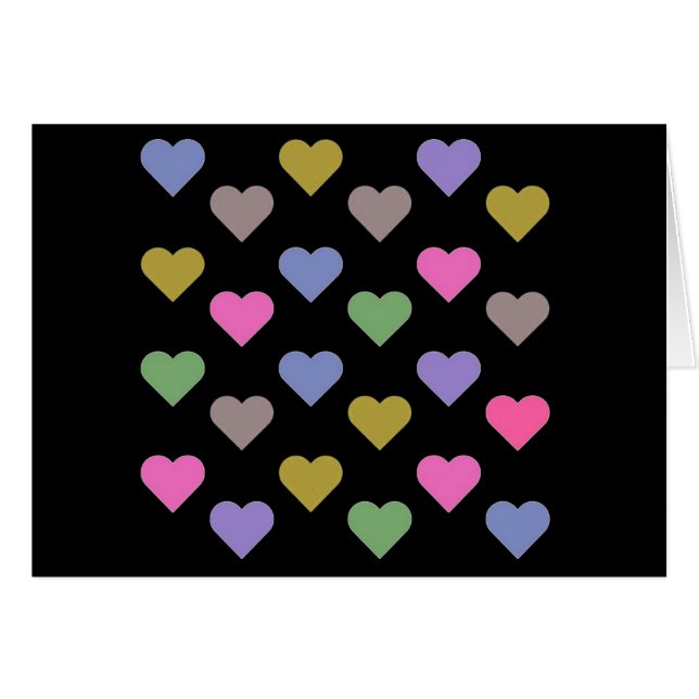 Coeurs d'amour colorés (Devant horizontal)