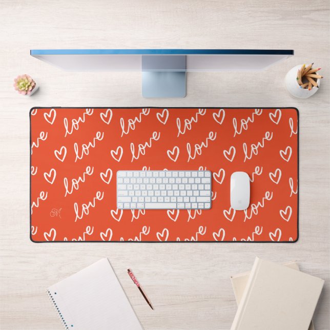 Cœurs d'amour de monogramme & motif de lettrage Ro (Bureau 1)