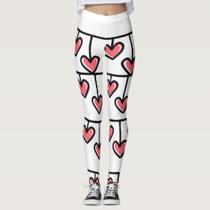 Coeurs d'amour Leggings de la Saint-Valentin