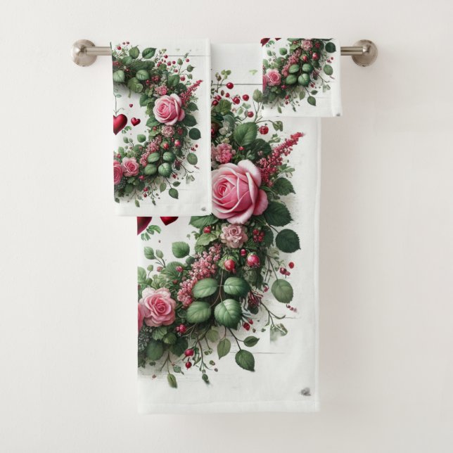 Cœurs d'amour Roses Saint-Valentin  (En situation)