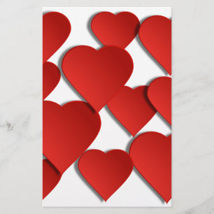 Coeurs d'amour rouges