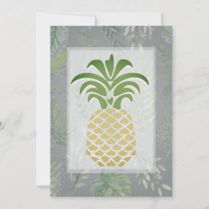 Coeurs d'ananas tropicaux Invitations de mariage