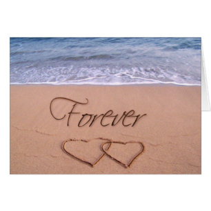 Coeurs dans le sable pour toujours