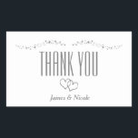 Coeurs d'argent et Sparkle Wedding Favor Sticker<br><div class="desc">Coeurs d'argent & Mariage étincelant Favor Sticker. Customisez avec tout texte. Éléments correspondants disponibles.</div>