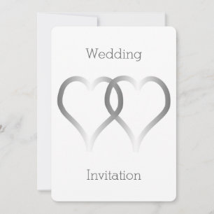 Coeurs d'argent faire-part de mariage