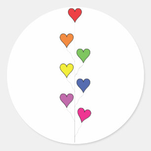 Coeurs de ballons flottants - Sticker